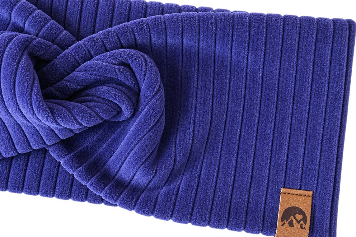 Knotenstirnband Cord dunkelblau