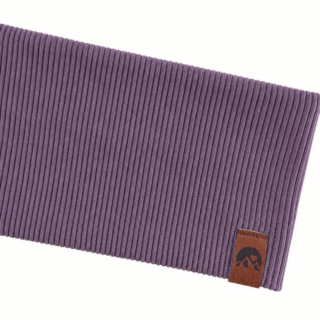 Ribstirnband dunkelmauve