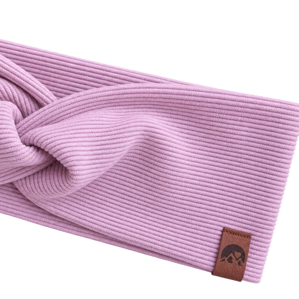 Knotenstirnband Rib rosa