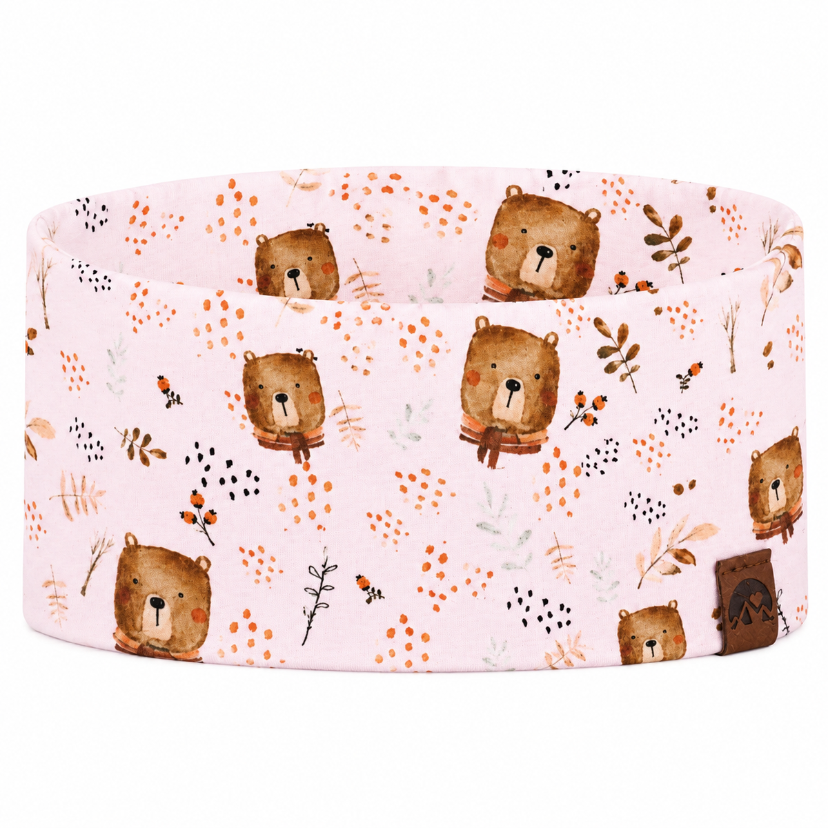 Kinderstirnband „Kuschelbär“ rosa