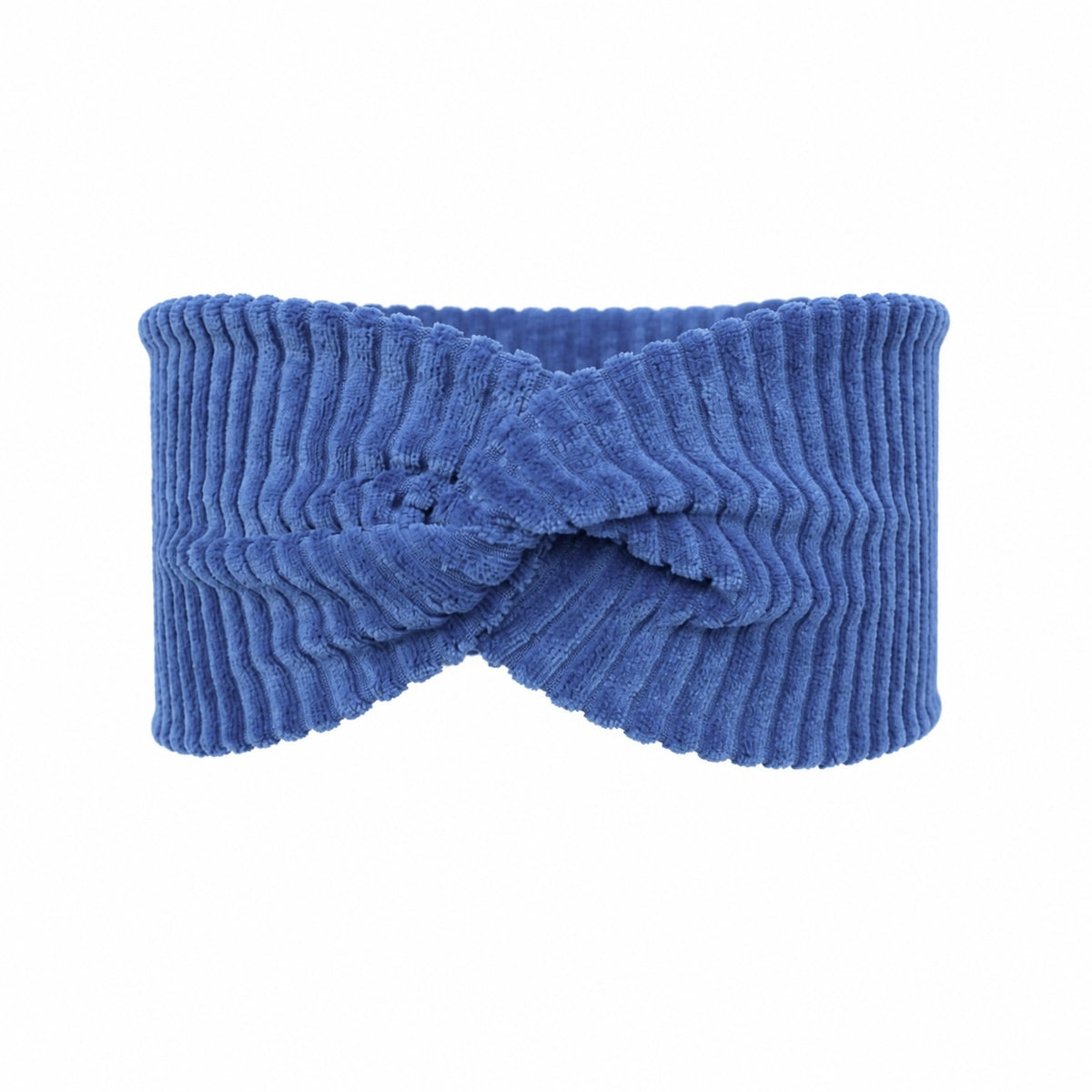 Knotenstirnband Cord jeansblau