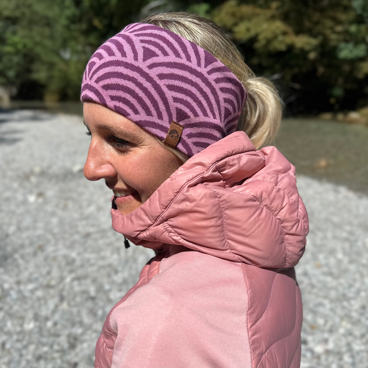 Stirnband Bio-Baumwolle beere