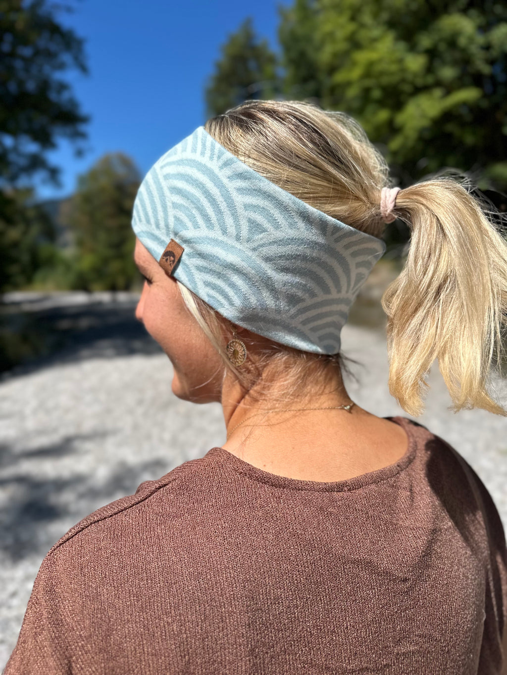 Stirnband Bio-Baumwolle hellblau